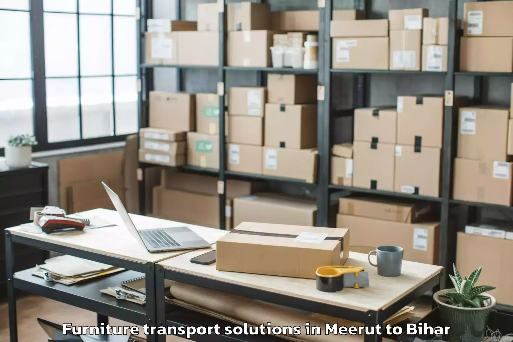 Expert Meerut to Bhaktiarpur Furniture Transport Solutions